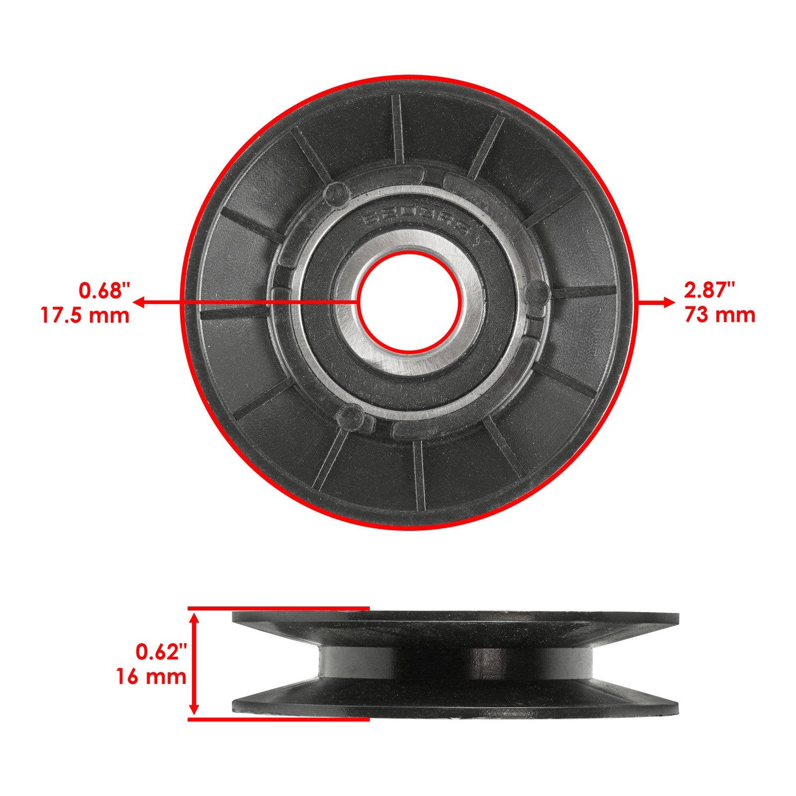 Idler Pulley for Transmission Belt Replacement for John Deere GX20286 (2010–2018)