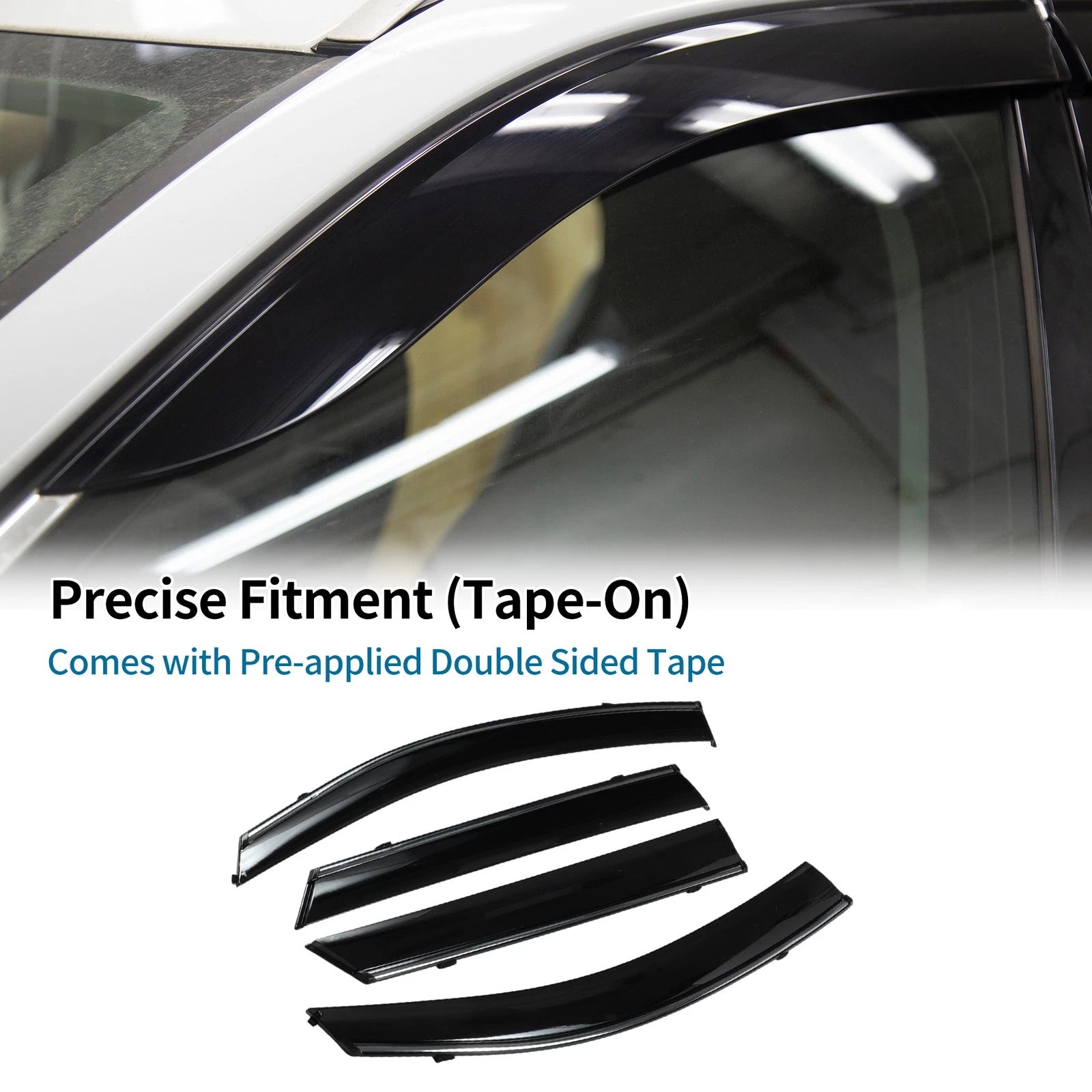 Window Deflectors Side Window Vent Visors for Hyundai Tucson (2016–2018)