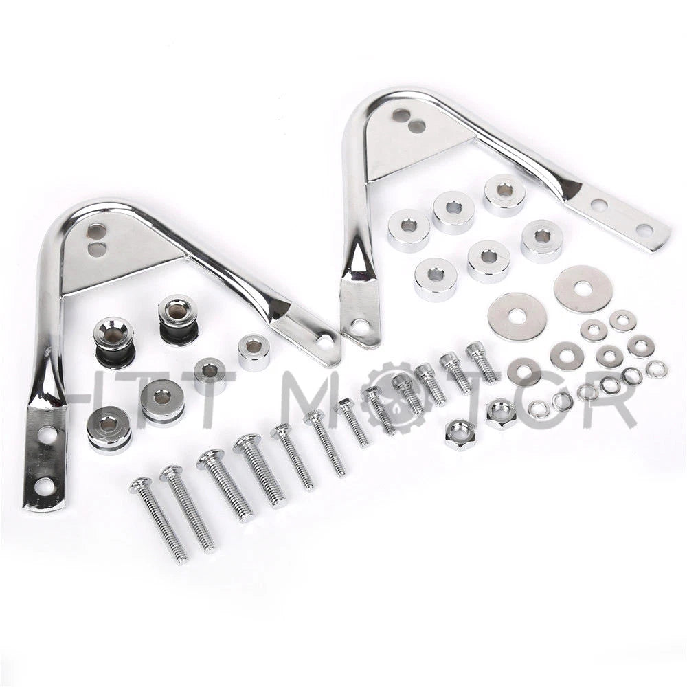 Chrome Tour Pak Mount Rack Docking Hardware Kit for Harley Touring (1997–2008)