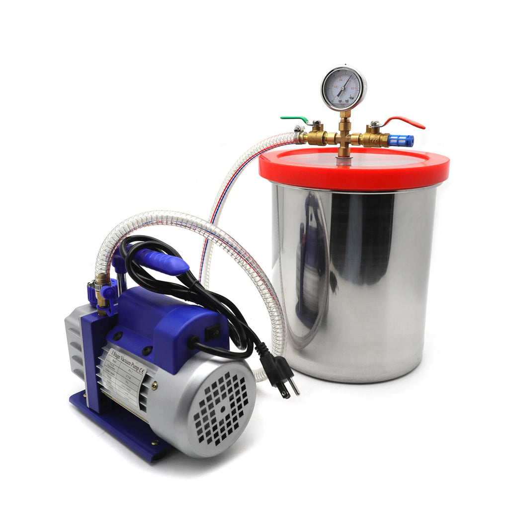 3 Gallon Vacuum Chamber Kit with 3CFM Single Stage Pump