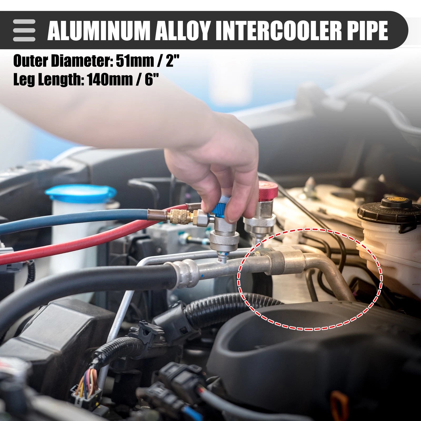 2" 51mm OD 45 Degree Bend Elbow Intercooler Pipe for Universal Applications