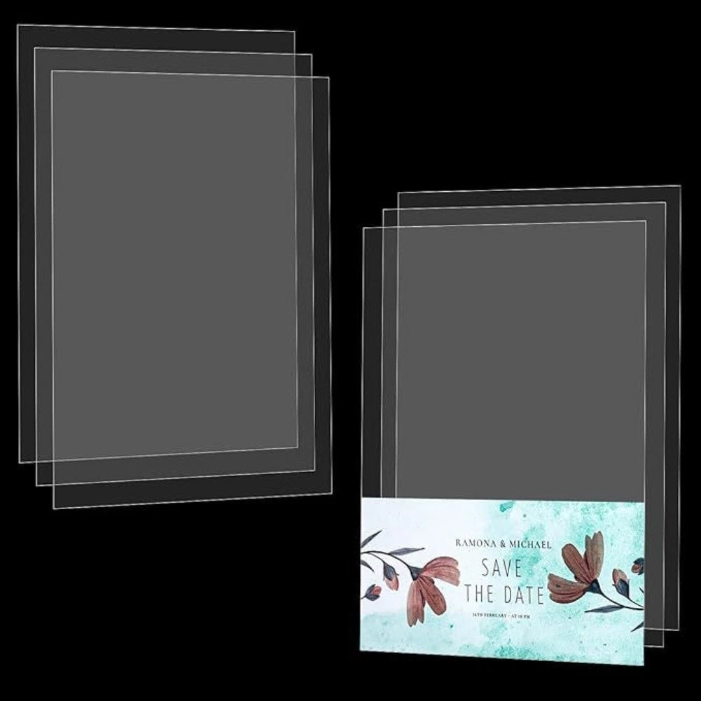 10 Pack Clear Acetate Sheets Heat Resistant for Crafting and Digital Prints