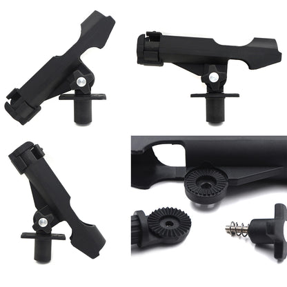 2X Adjustable Side Rail Mount Fishing Pole Rod Holder for Kayak Boat