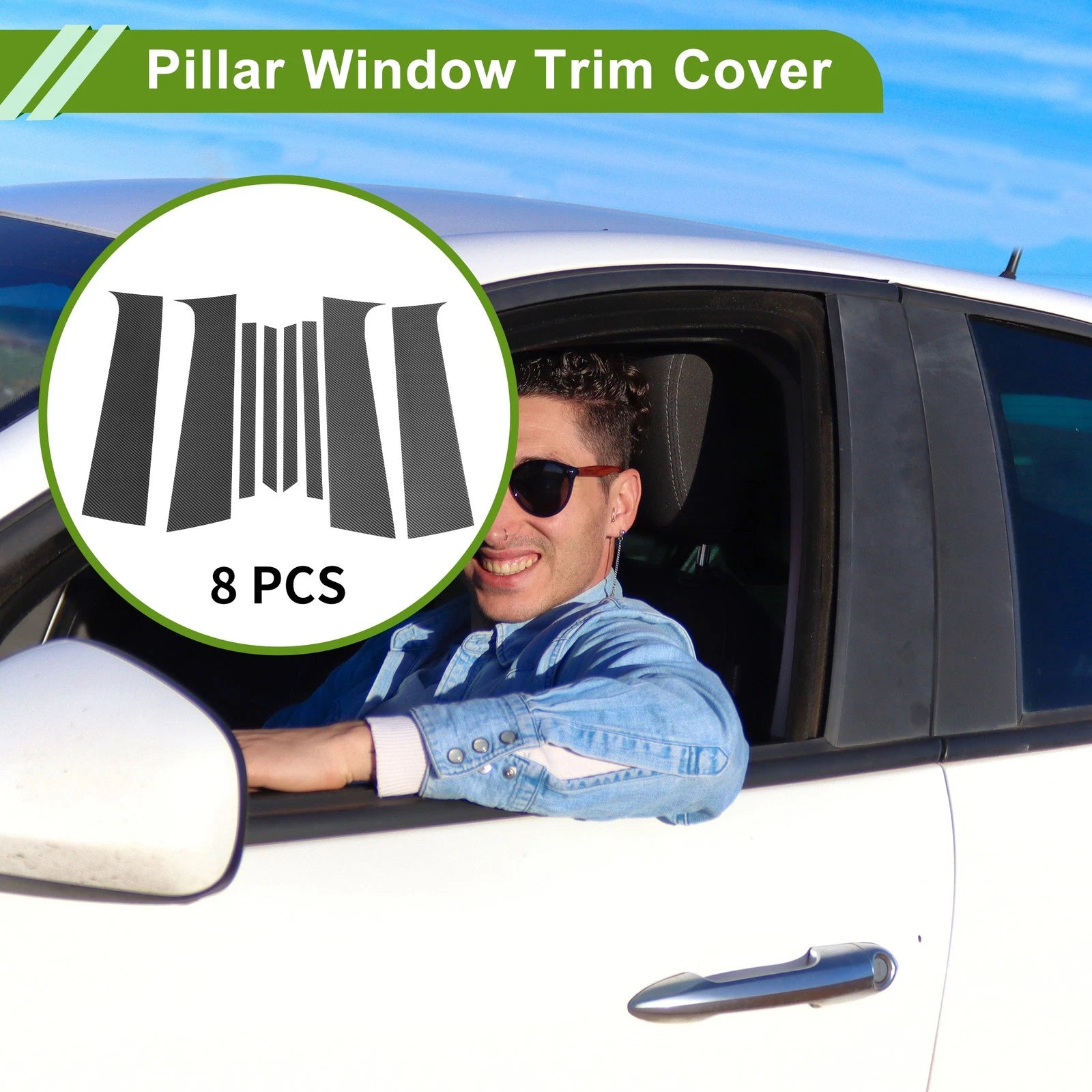 8 Pcs Pillar Window Trim Replacement for Chevy Trax (2015–2020)