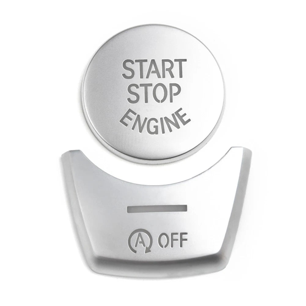 2X Chrome Engine Stop Push Switch Button Cover for BMW 5-Series F10/F07