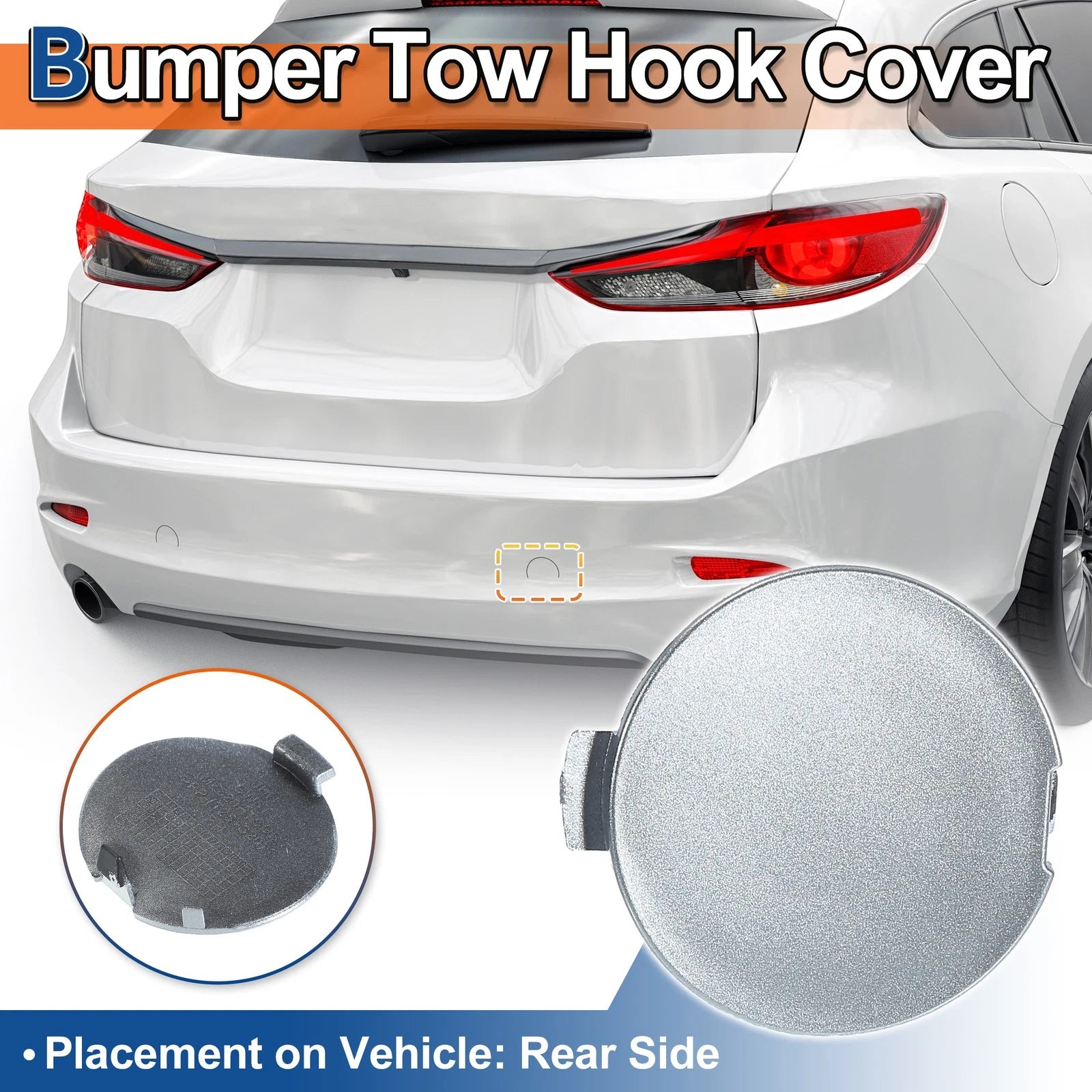 Rear Right Tow Hook Cover Replacement for Mazda 6 Atenza (2018–2021)