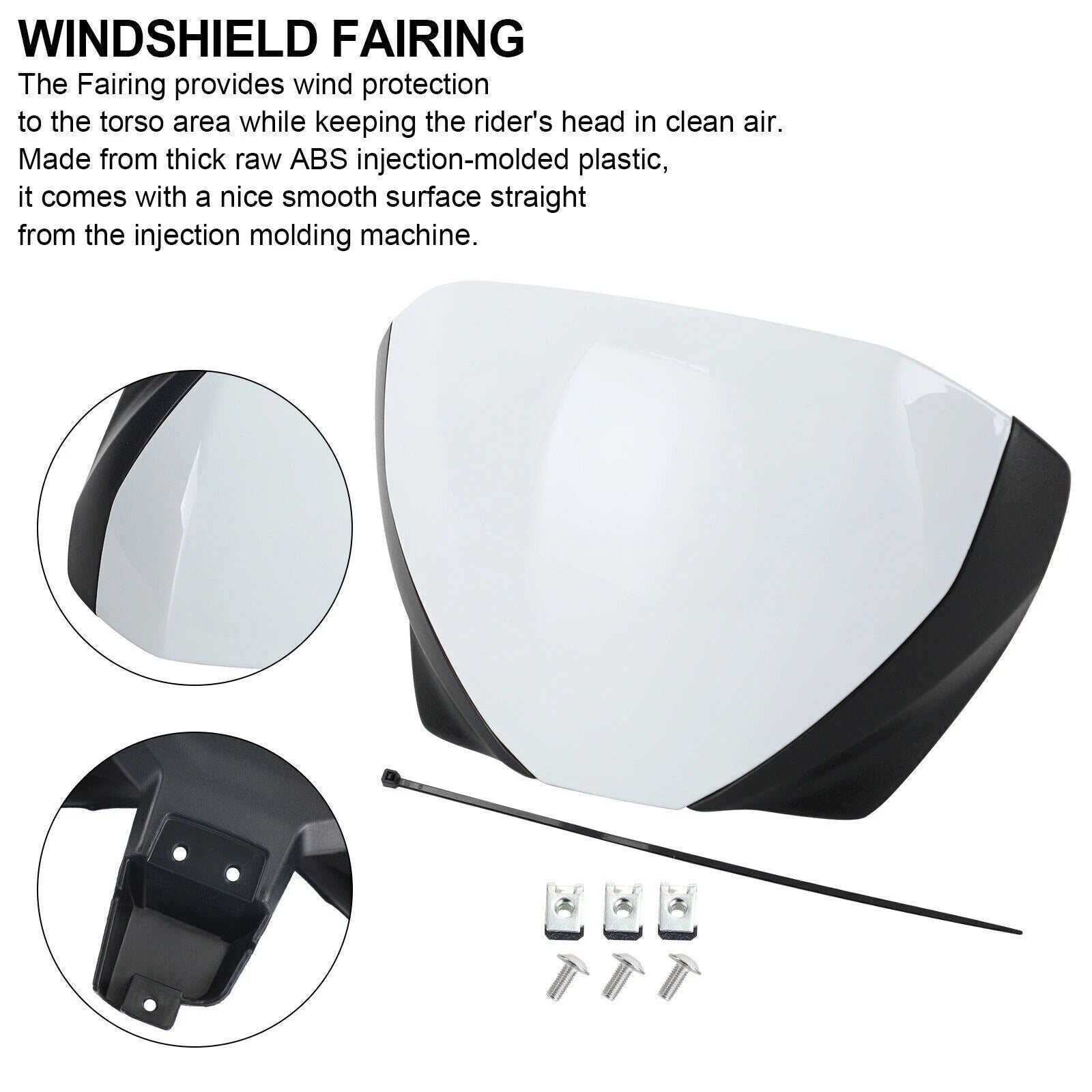 Windshield Fairing Deflector for Trident 660 (2021–Present) - White