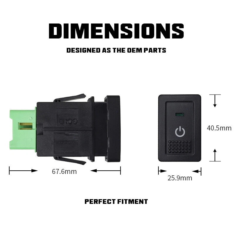 Dashboard Control Blank Switch Button Light for Suzuki SX4 Swift Vitara (2006–2020)