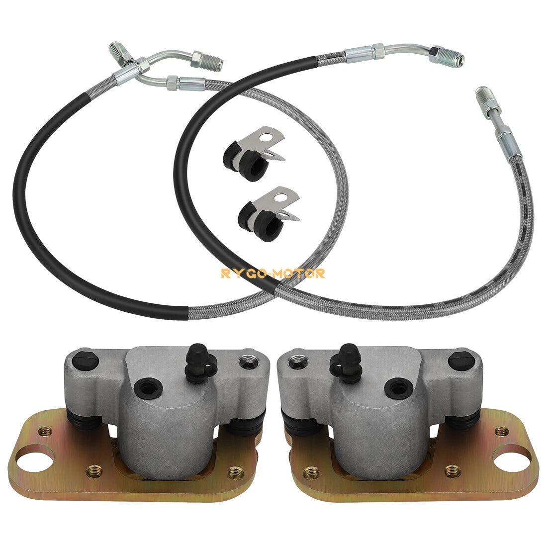 Front Brake Calipers & Hose Lines for Polaris Trail Blazer 250, Trail Boss 325 (1999–2006)