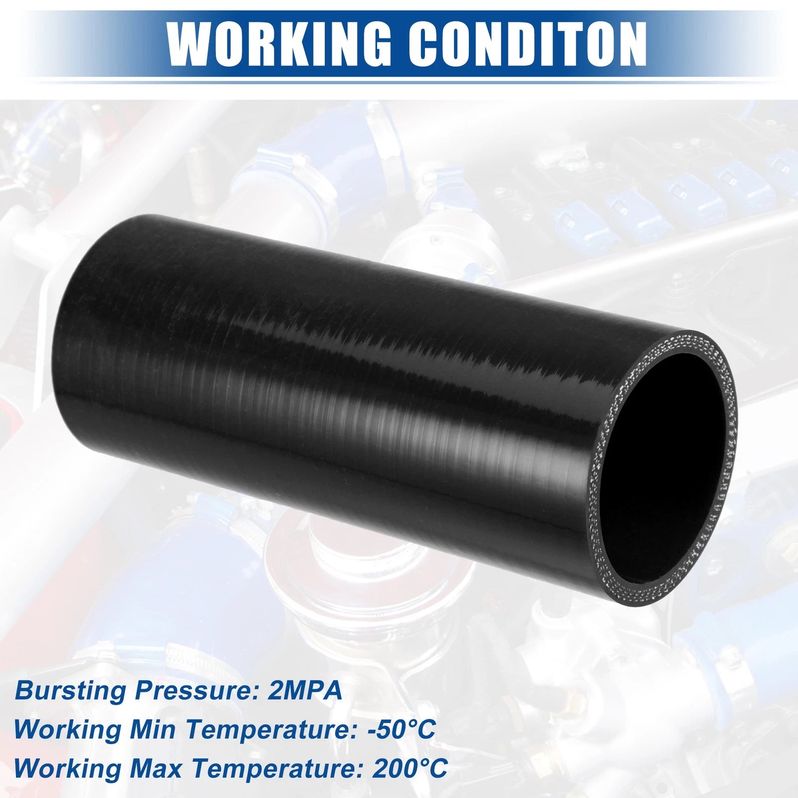 2" ID 6" Length Silicone Reducer Hose for Intercooler (Universal)