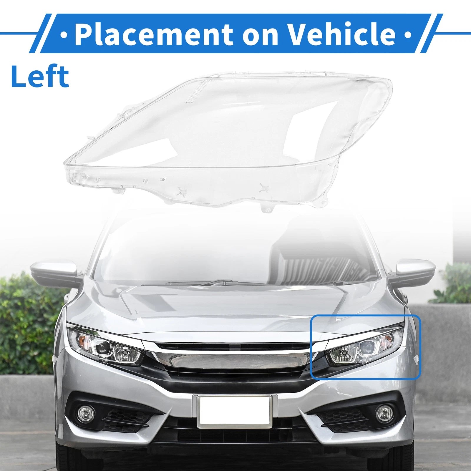 Front Left Headlight Lens Cover for Lexus LS460 LS600 (2010–2012)