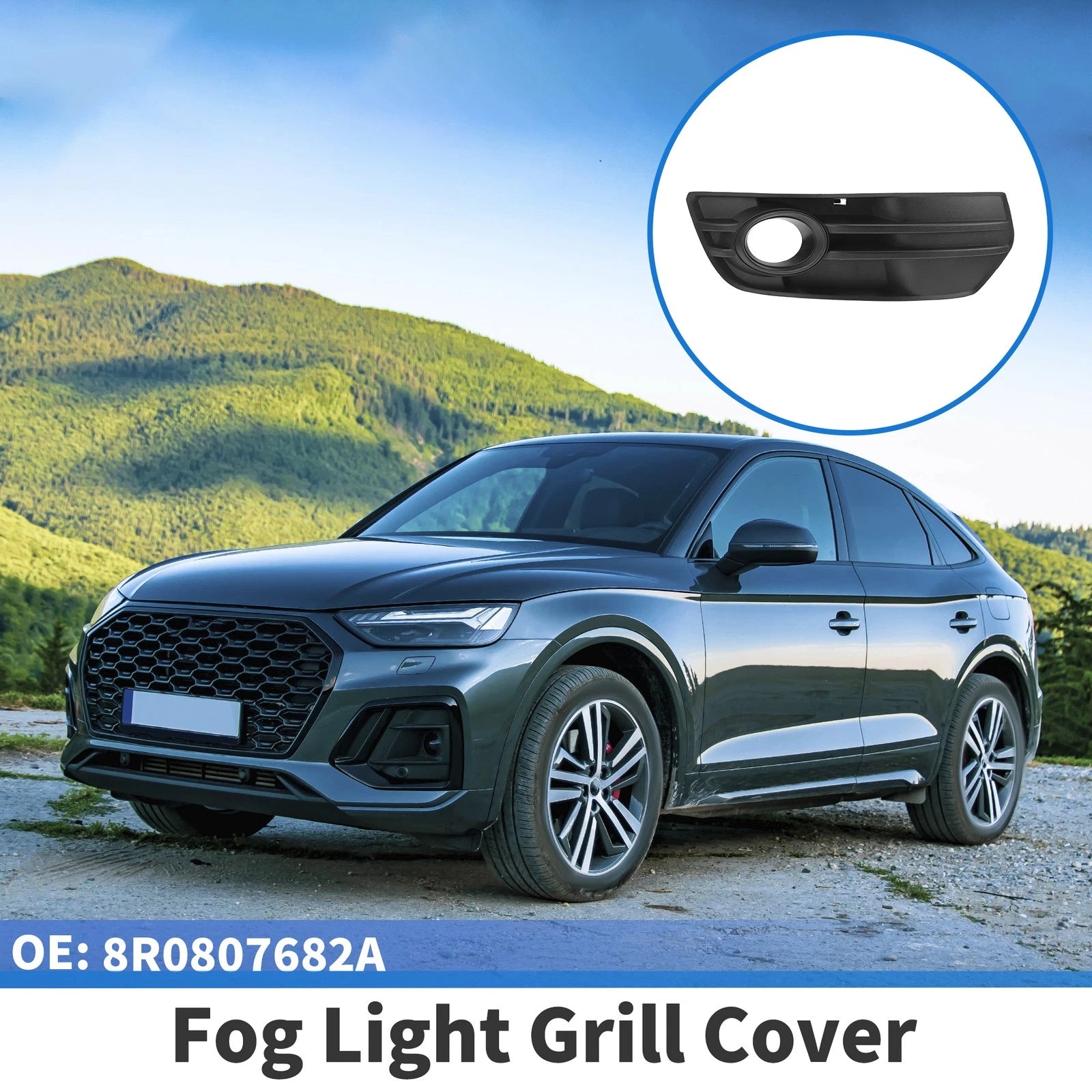 1pc Front Right Fog Light Grill Replacement for Audi Q5 (2009–2012)