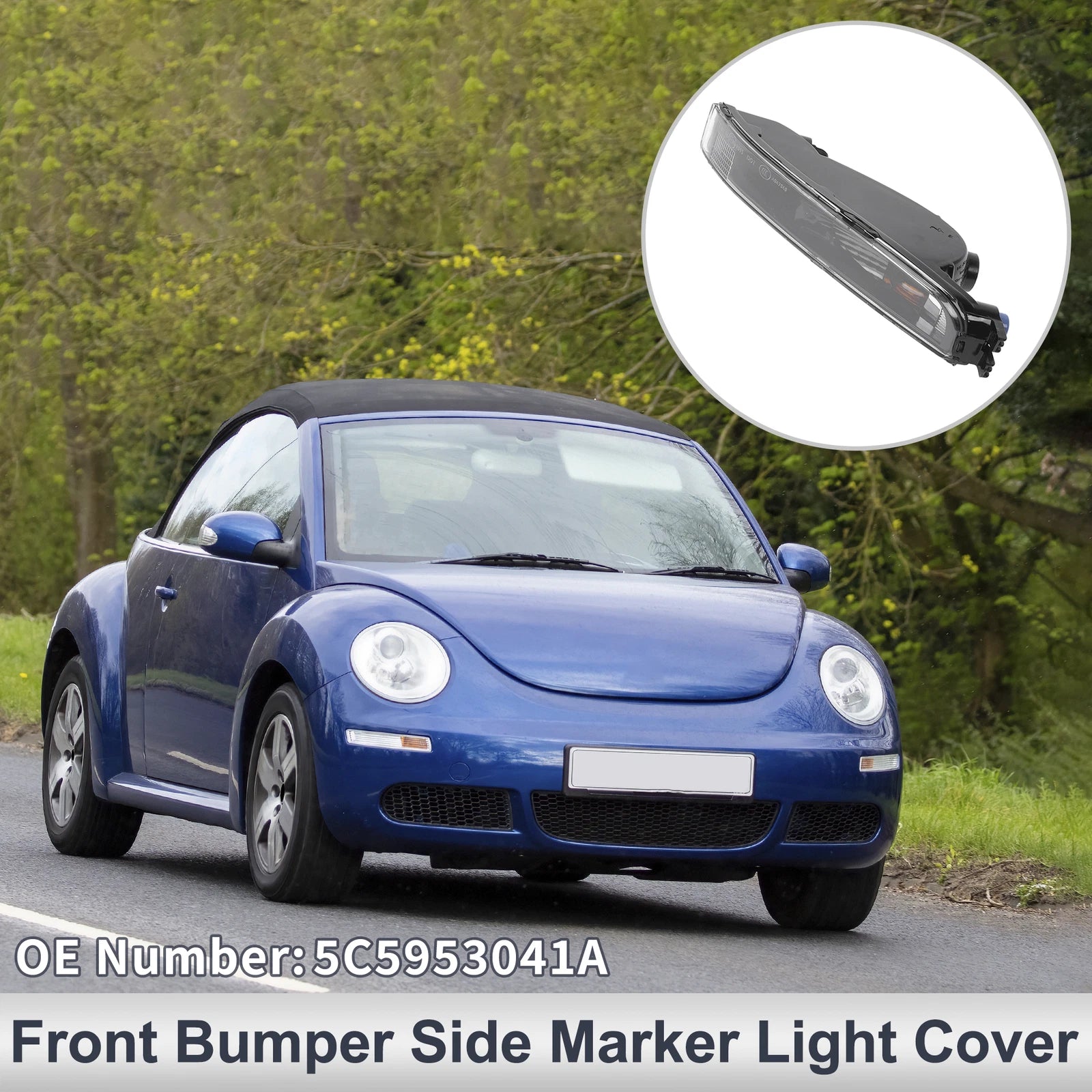 1 Pc Side Marker Light Cover for VW Beetle (No. 5C5953041A)