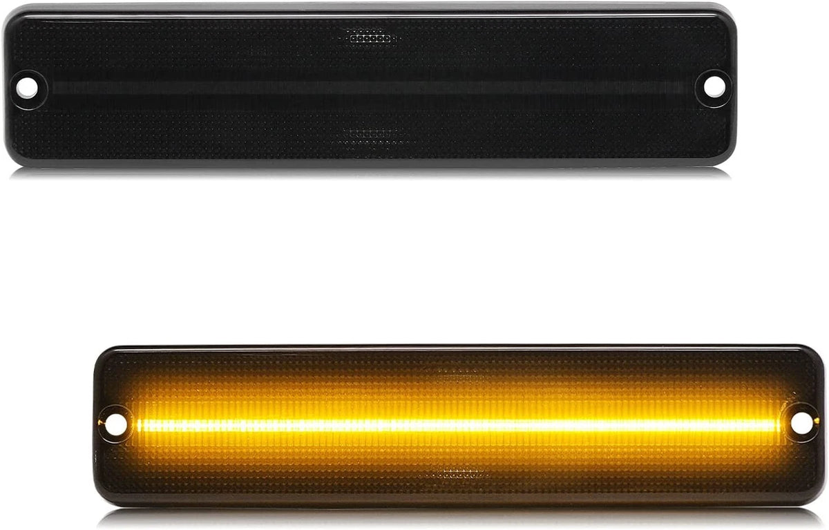 2X Smoked Amber LED Front Side Marker Light Lamp for Jeep Wrangler YJ (1987–1995)