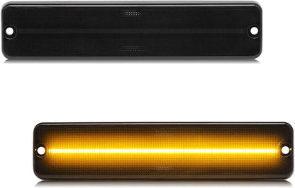 2X Smoked Amber LED Front Side Marker Light Lamp for Jeep Wrangler YJ (1987–1995)