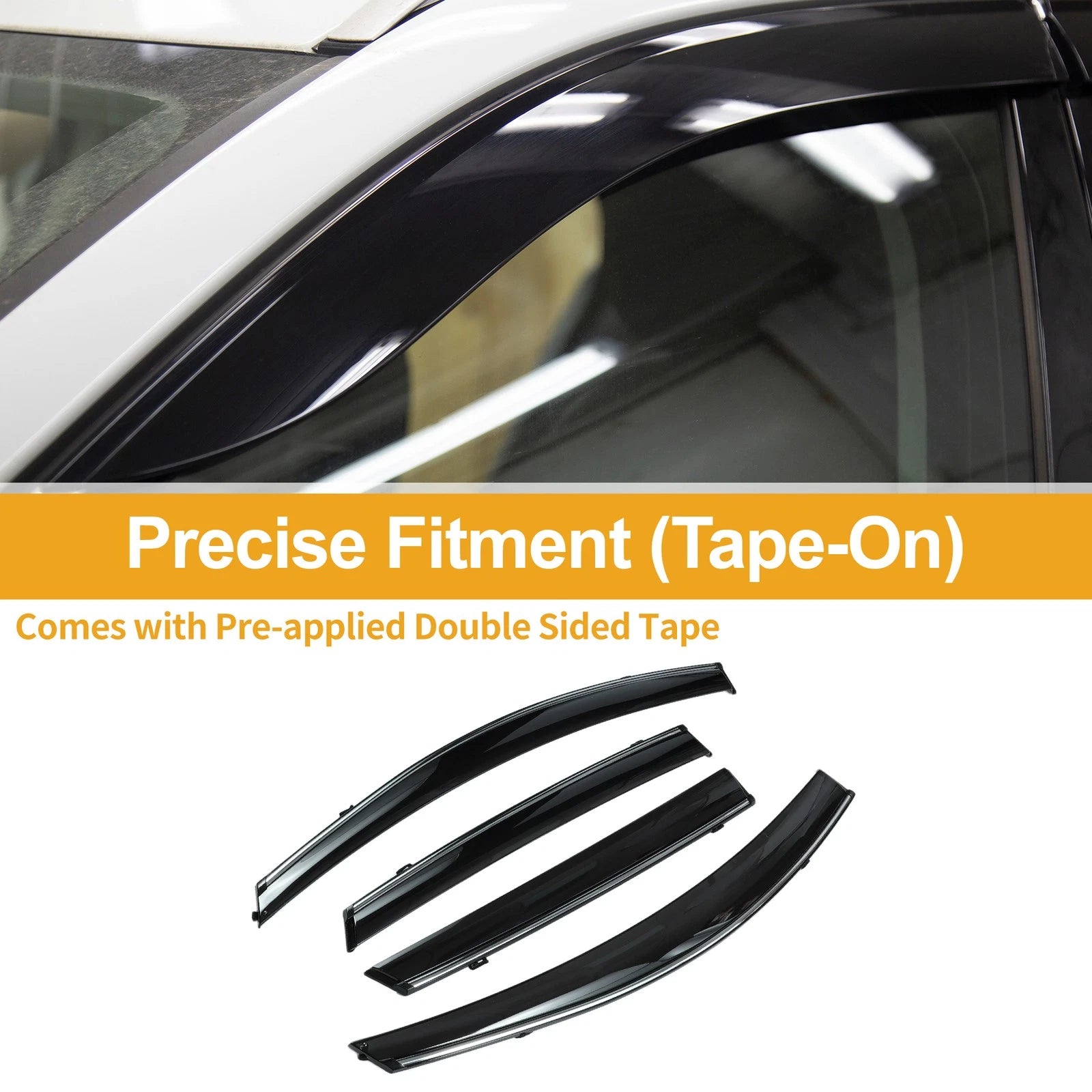 Window Deflectors Side Window Vent Visors for Hyundai Accent Hatchback (2012–2017)