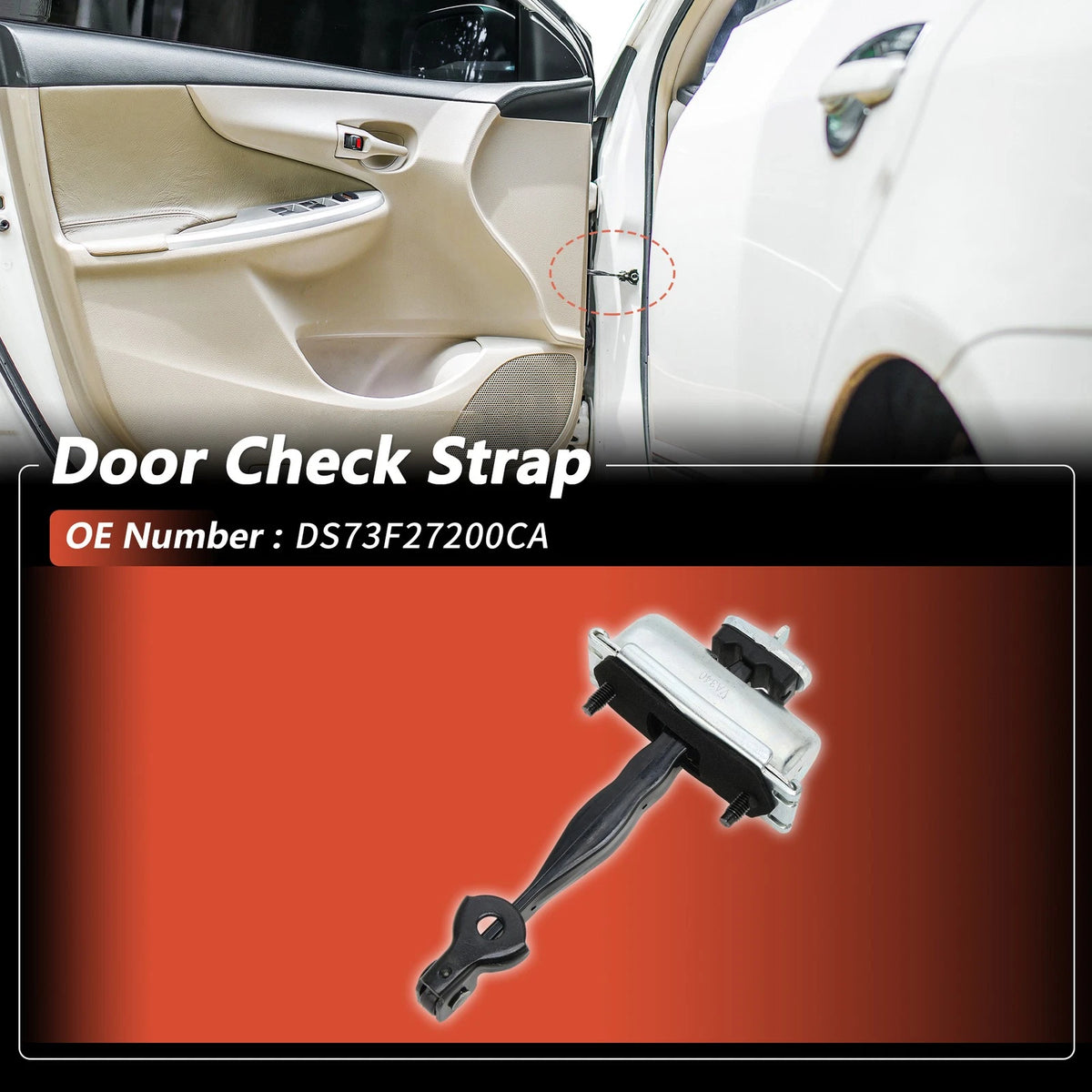 Door Check Strap Rear Left Right Replacement for Ford Mondeo (2015–2022)