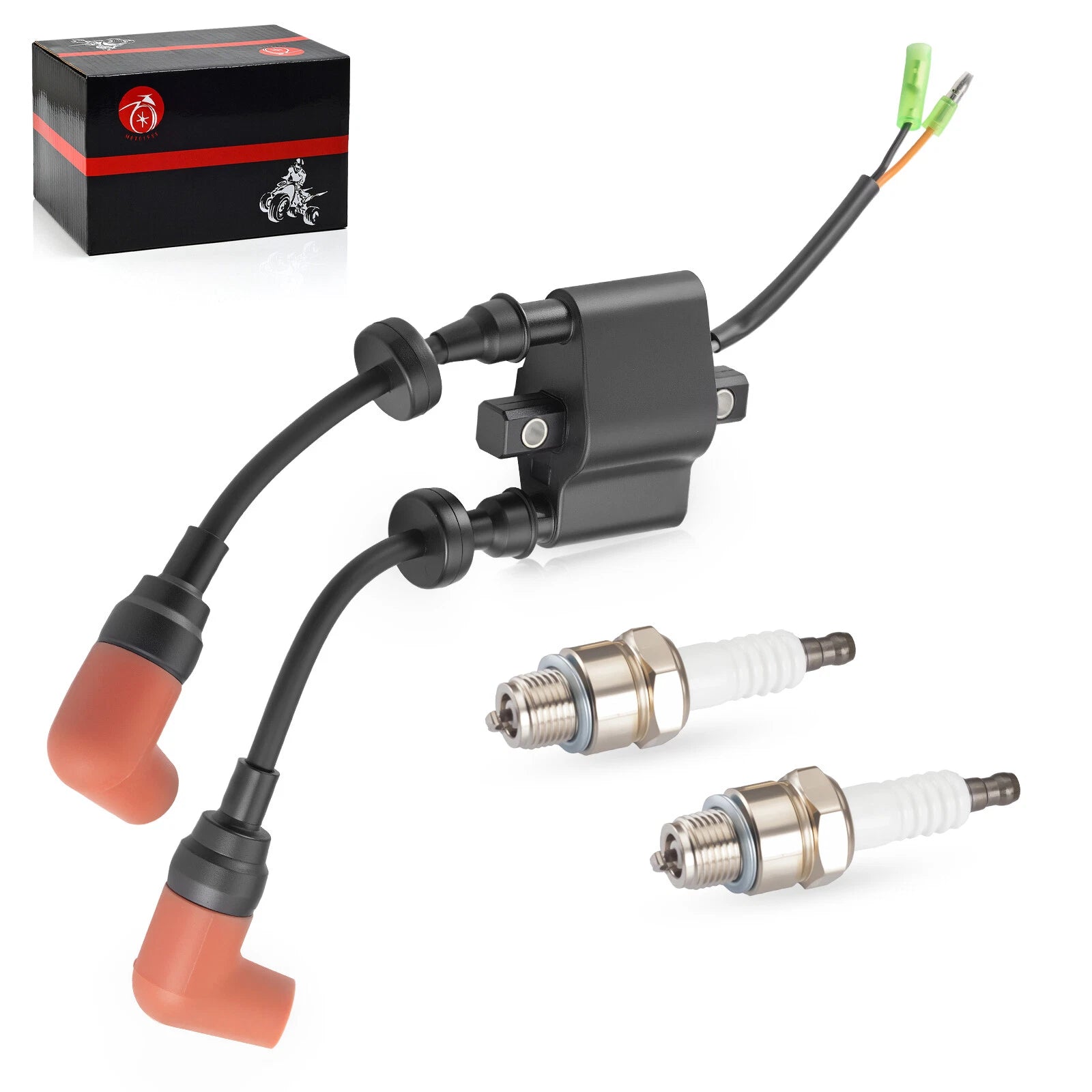 Ignition Coil w/ Spark Plug for Yamaha 4-Stroke Outboard (6-25 HP)