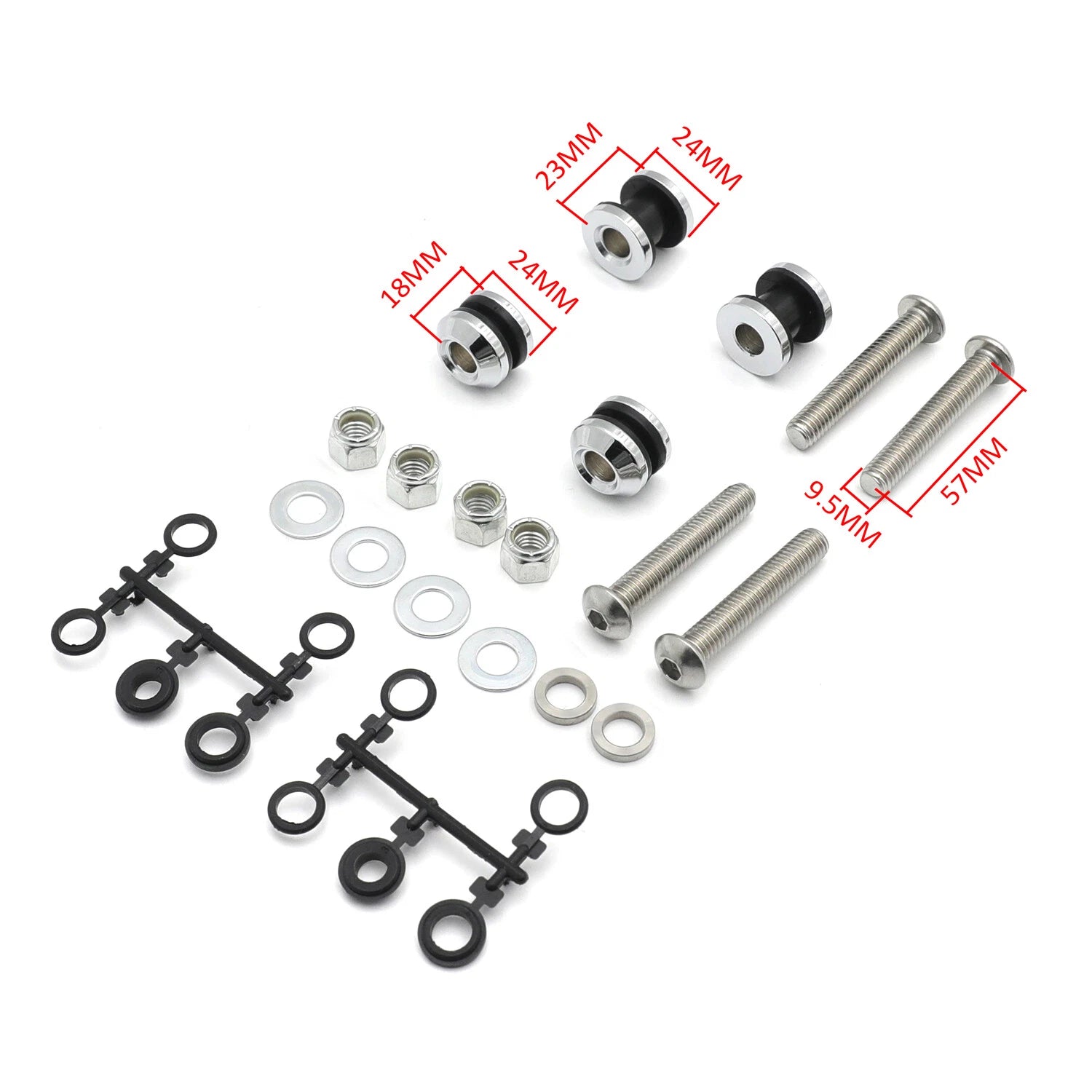 Sissy Bar Docking Hardware Kit for Harley Davidson Dyna FXDWG (2006–2008)
