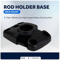 Fishing Rod Holder Deck Mount Base for Kayak (Sliding-Lock, Black)