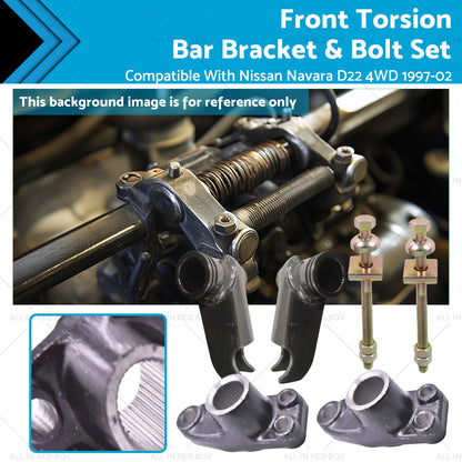 Front Torsion Bar Bracket & Bolt Set for Nissan Navara D22 (1997–2002)
