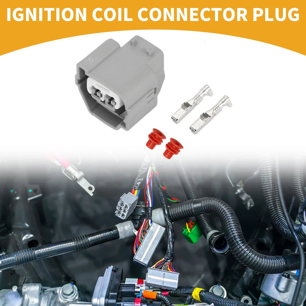 2 Pin Ignition Coil Connector Plug for Hyundai 1 Set Plastic Gray (2011–2021)