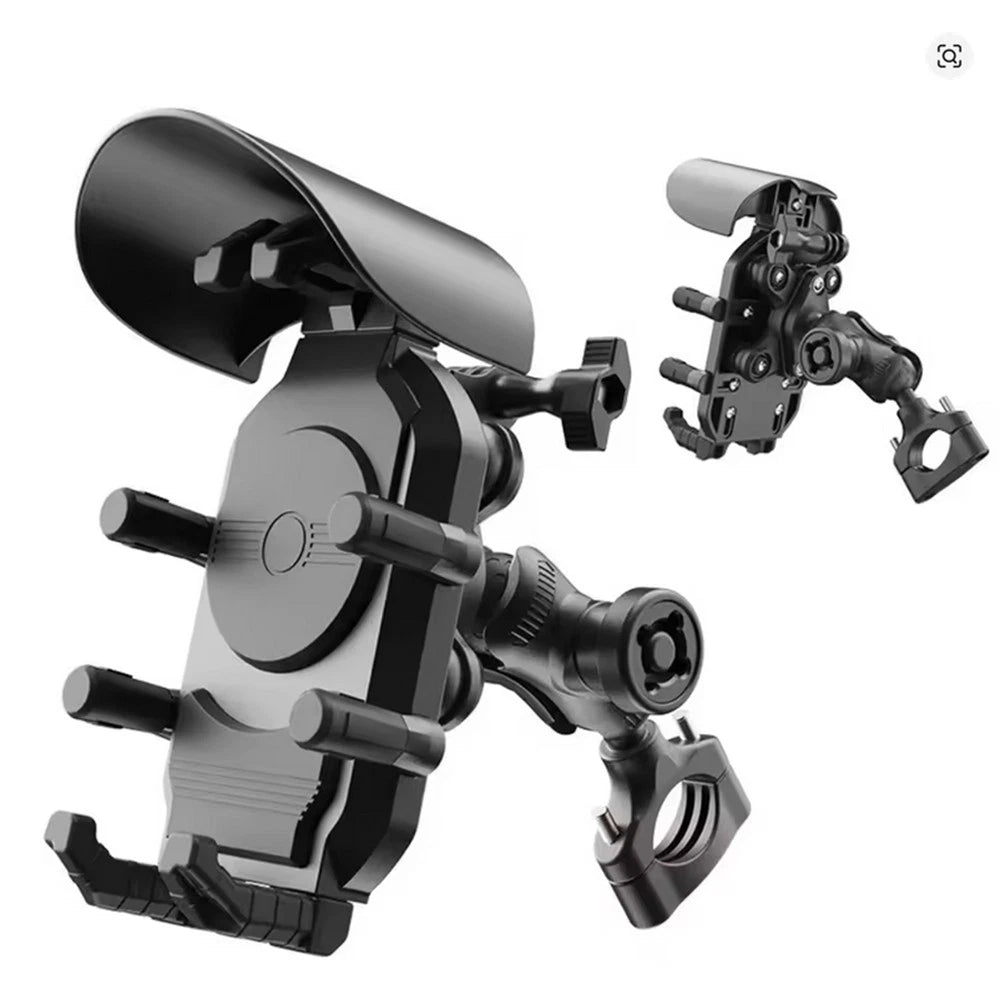 360° Rotation Phone Holder for Universal Motorcycle (16-32mm Handlebar)