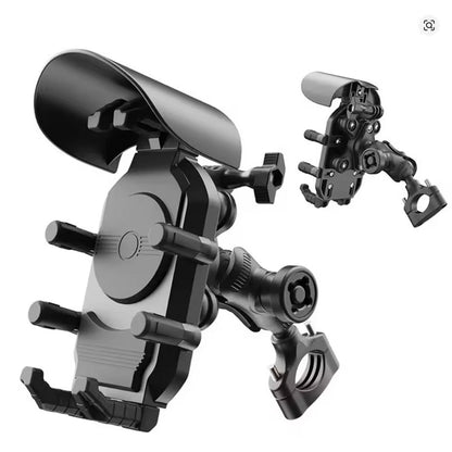360° Rotation Phone Holder for Universal Motorcycle (16-32mm Handlebar)