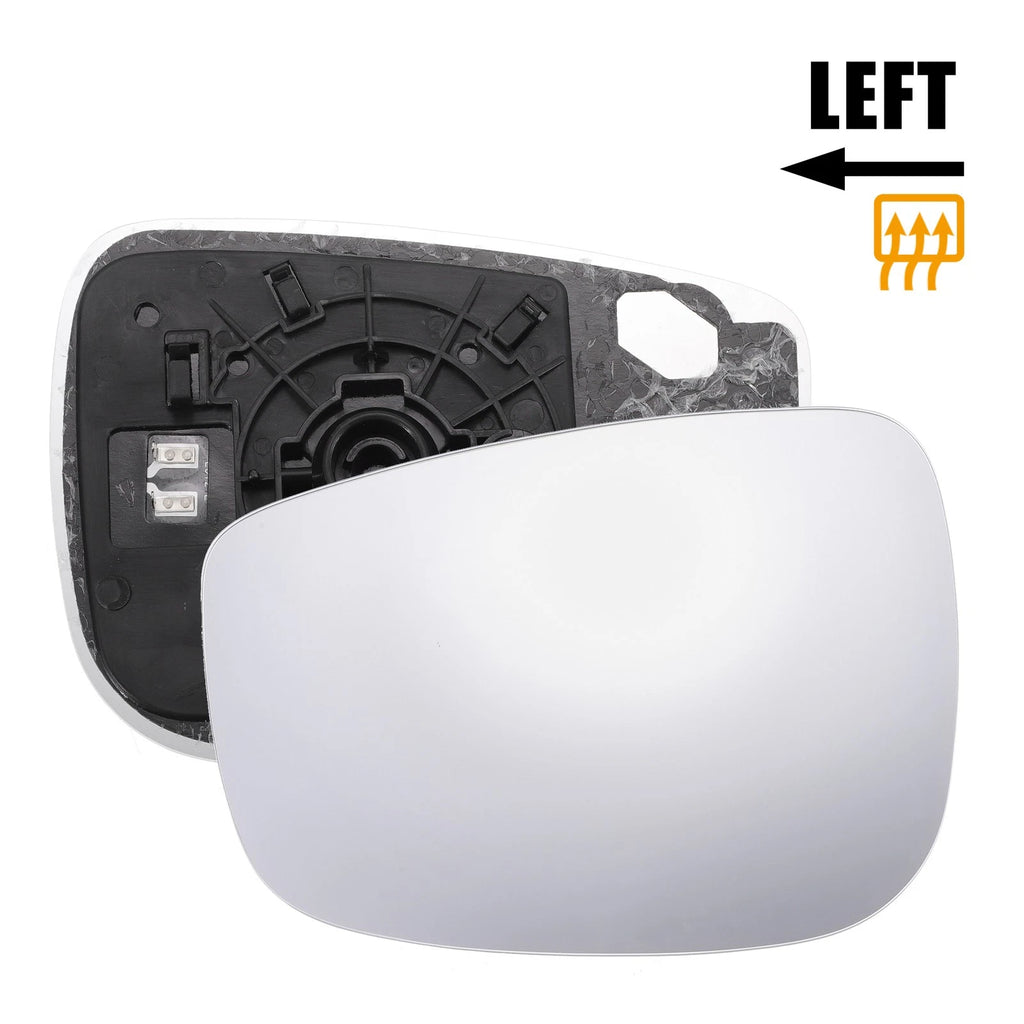 Left Side Mirror Glass w Backing Plate Heated Replacement for Mazda CX-5 (2016-2020)