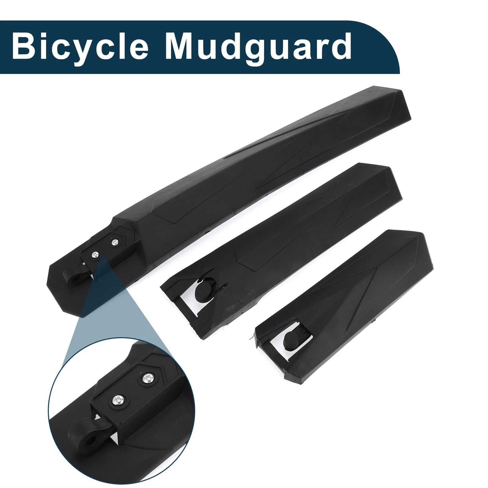 Bike Mudguard Set Front Rear Adjustable for Mountain Road Bikes (1 Set)