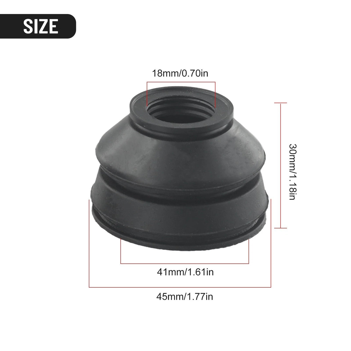 2X Black Rubber Dust Boot Kits for Track Rod End and Ball Joint