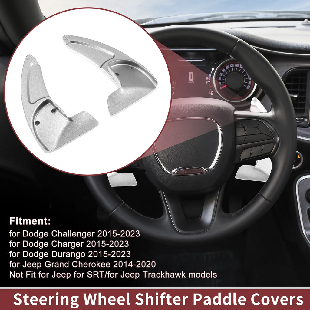 Aluminum Alloy Steering Wheel Shift Paddle Extensions for Dodge Challenger (2015–2023)