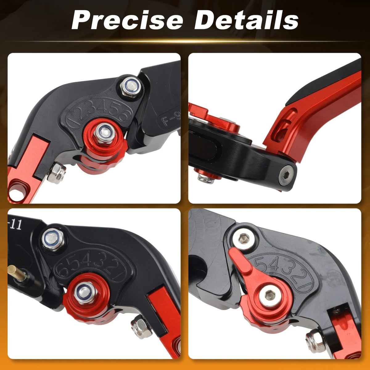 Brake Clutch Levers for Ducati Diavel (2011–2022) 1 Pair Black Red Handle