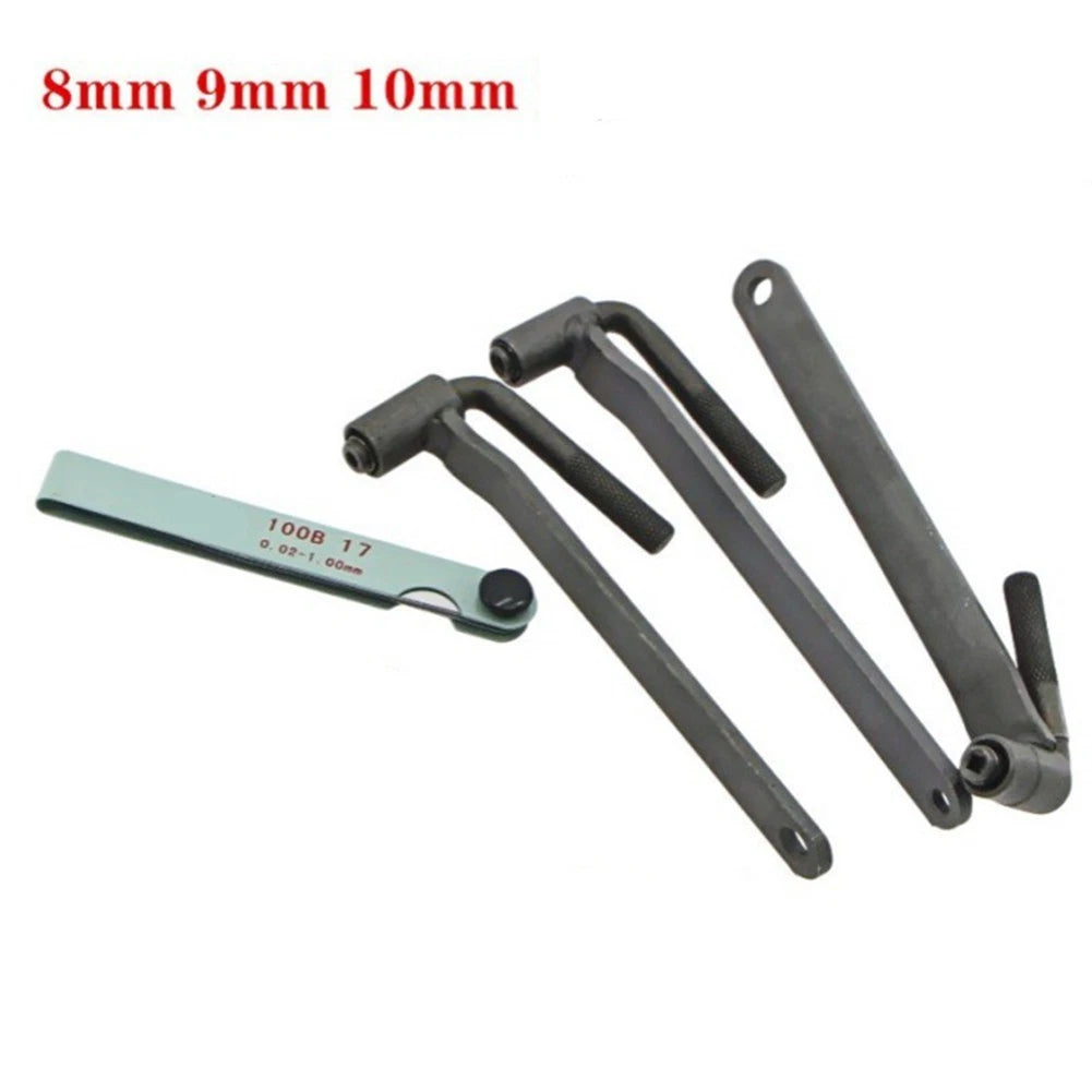 3 Wrench Motorcycle Valve Adjustment Tool Set - Stainless Steel Feeler