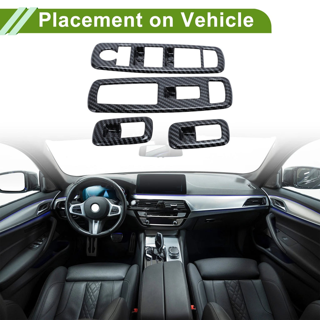 Window Switch Bezel Cover Set of 4 for Dodge Ram 2009–2018