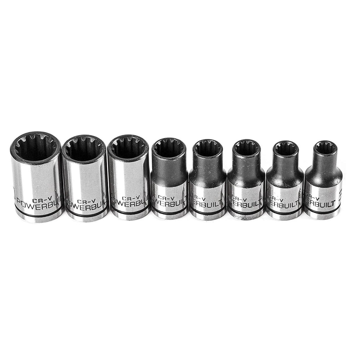 Set of 8 Universal Sockets for PowerBuilt 1/4" Drive (642053)
