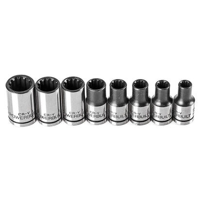 Set of 8 Universal Sockets for PowerBuilt 1/4" Drive (642053)