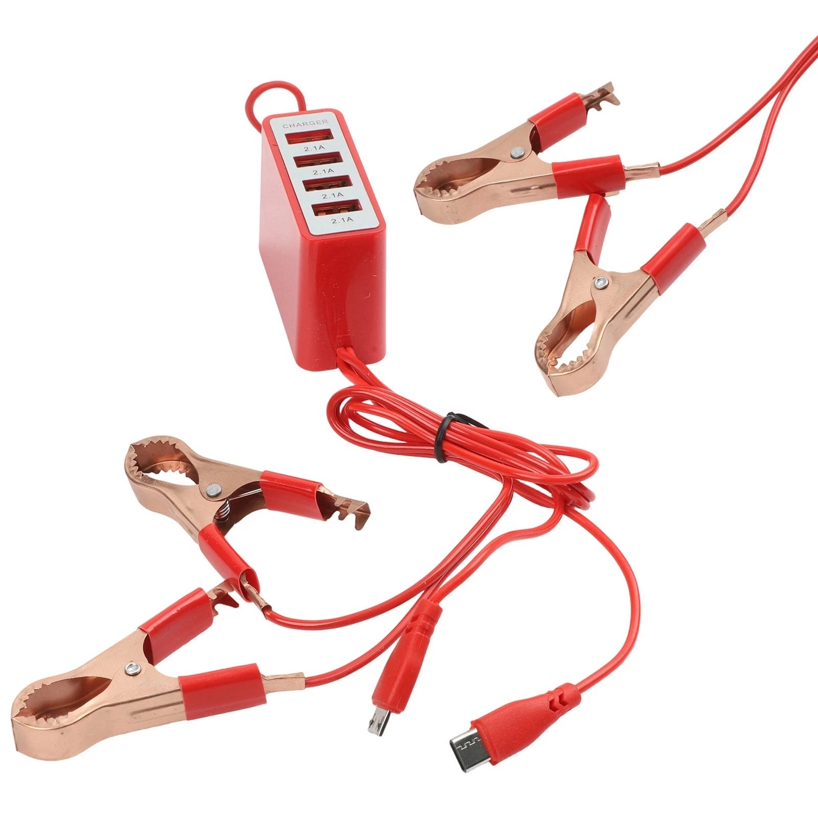 4 USB Port Power Adapter for Car Battery with Safe Switch Control