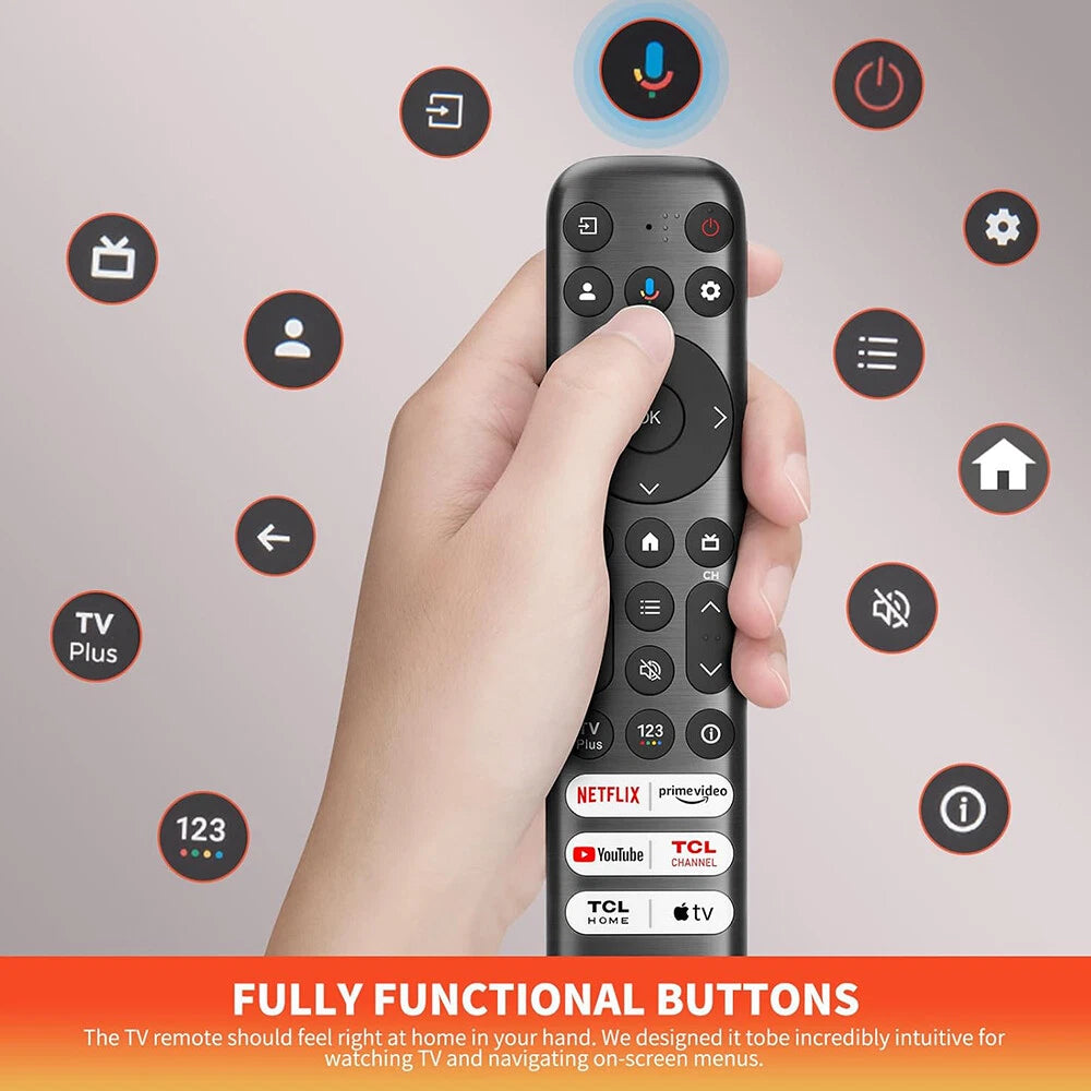 1PC Voice Control Replacement Remote for TCL Google TV (2019–2023)