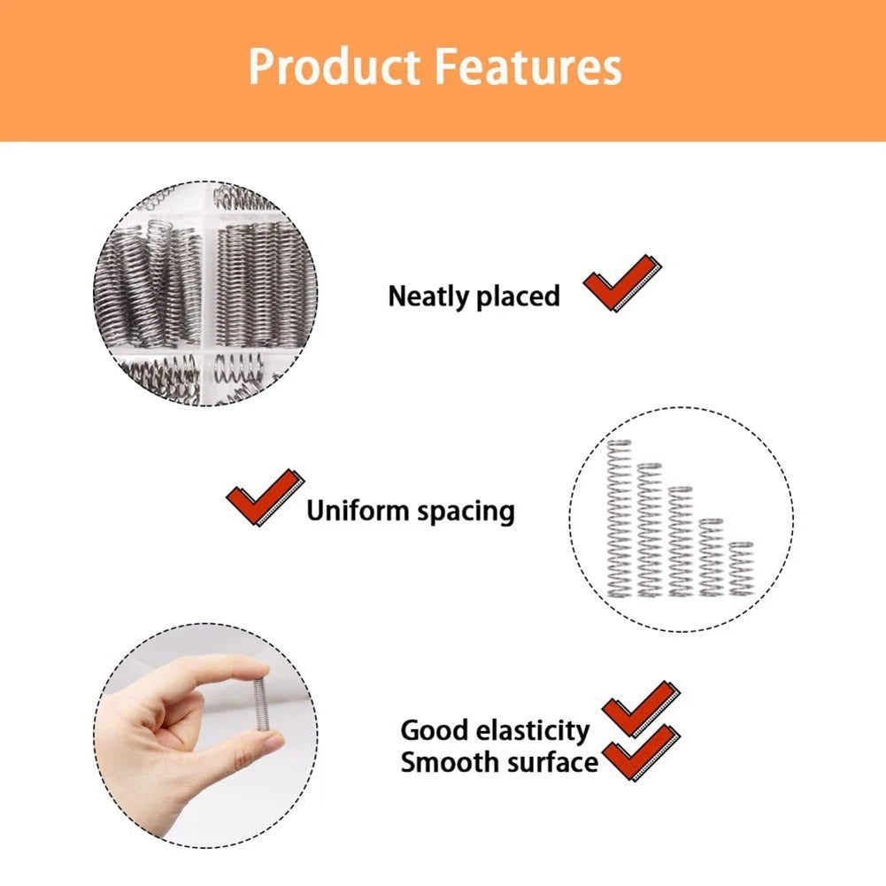 Stainless Steel Compression Spring Kit for Diverse Sizes (300)