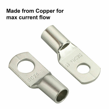240PCS Copper Battery Cable Lug Ring Terminals Kit for