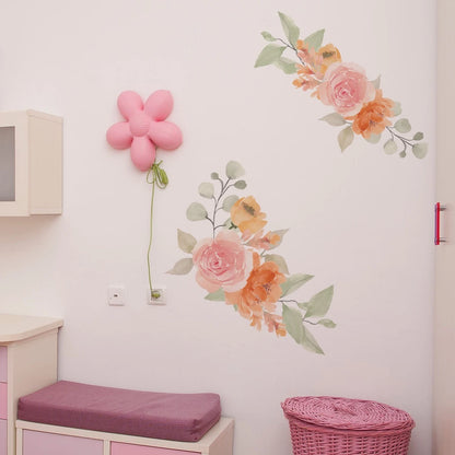 30x30cm PVC Floral Wall Stickers for Room Decor (No Part Numbers)