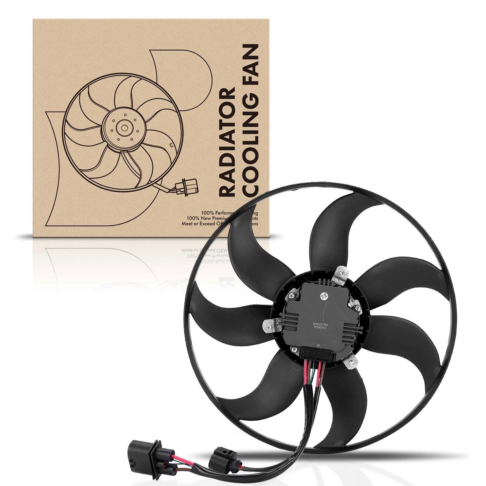 Radiator Cooling Fan with Control Module for VW Golf Jetta Beetle Passat (2000–2023)