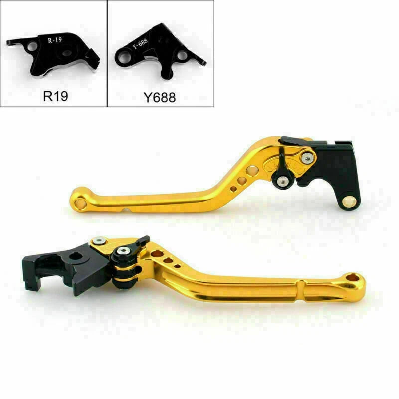 Long Brake Clutch Levers for Yamaha YZF 1000 R1 (2009–2014) Gold T9