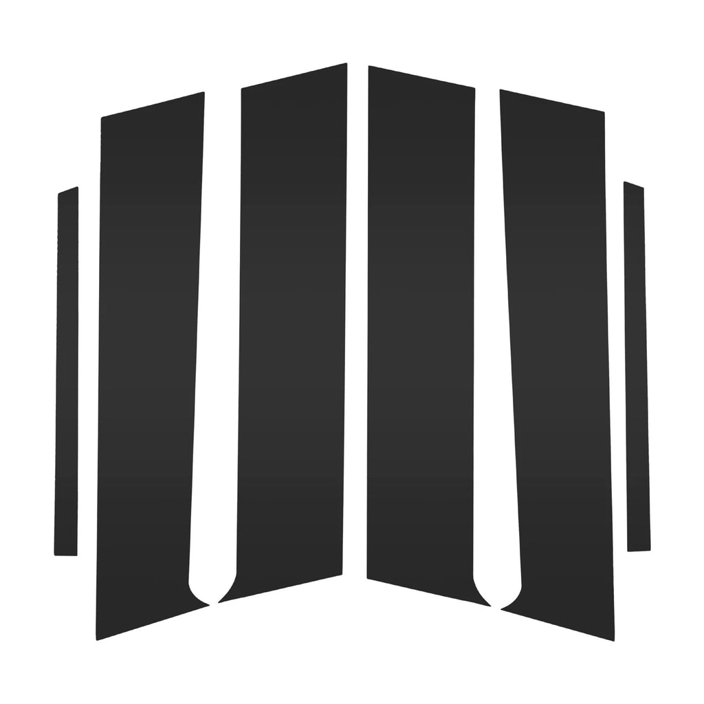 Door Pillar Window Trim Kit Black 6 Pcs for Mitsubishi Lancer (2008–2017)