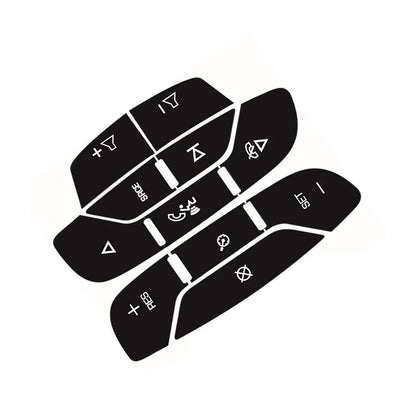 Steering Wheel Radio Control Button Decals for Cadillac Escalade, Chevy Silverado (2007–2014)