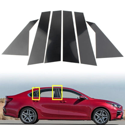 Pillar Posts Door Window Cover Trim for Kia Forte (2019–2024) Black
