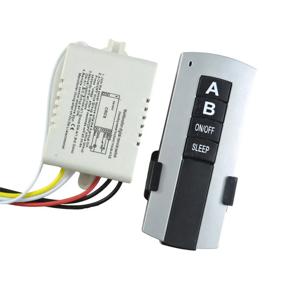 2 Way Wireless Remote Control Switch for Ceiling Light & Exhaust Fan