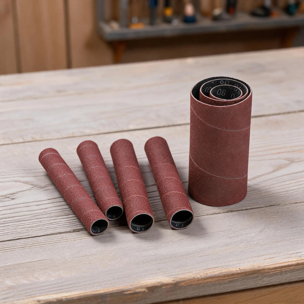 5 Pack Sanding Drum Sleeves Assorted Grit 80/150/240 for Polishing