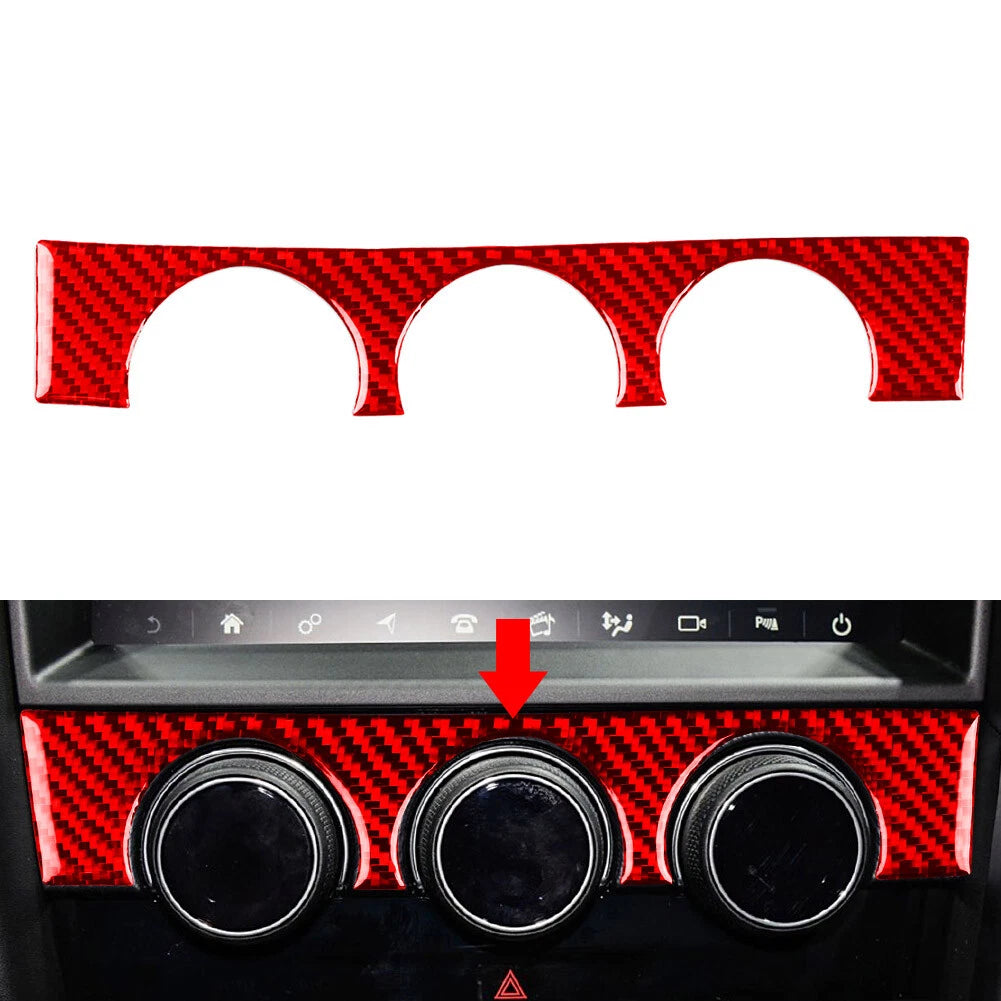 Red AC Climate Console Knob Upper Cover Trim For Jaguar F-Type 2013-2024